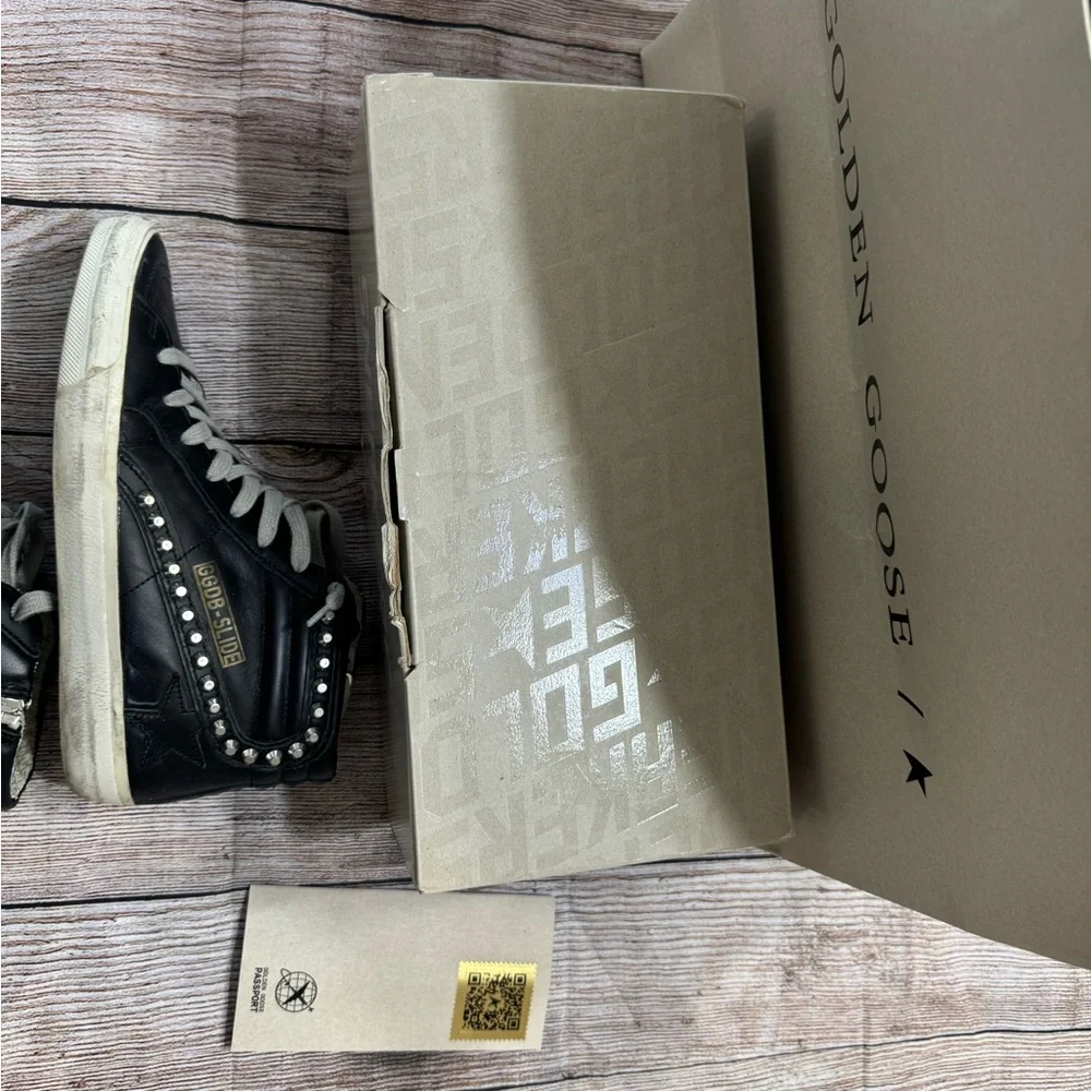Golden Goose Black and White Studded High-Tops - Picture 5 of 11